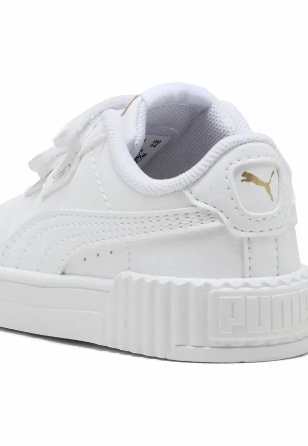Кроссовки детские Puma Carina 3.0 v inf, белый с золотым — фото 3