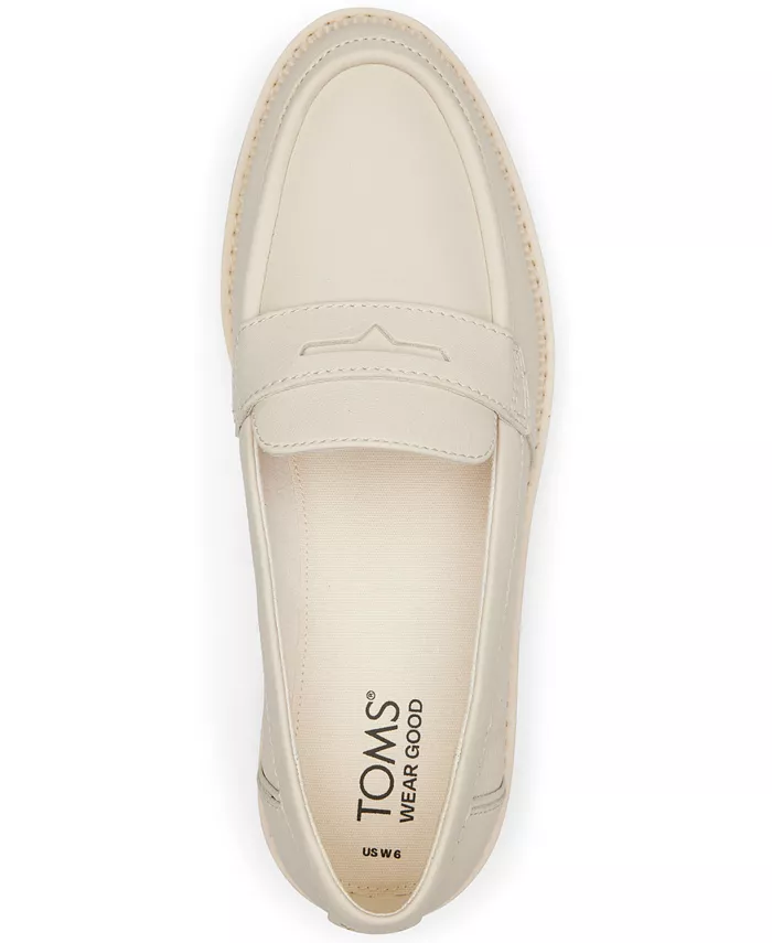 Женские лоферы Cara на массивной подошве TOMS, белый — фото 4