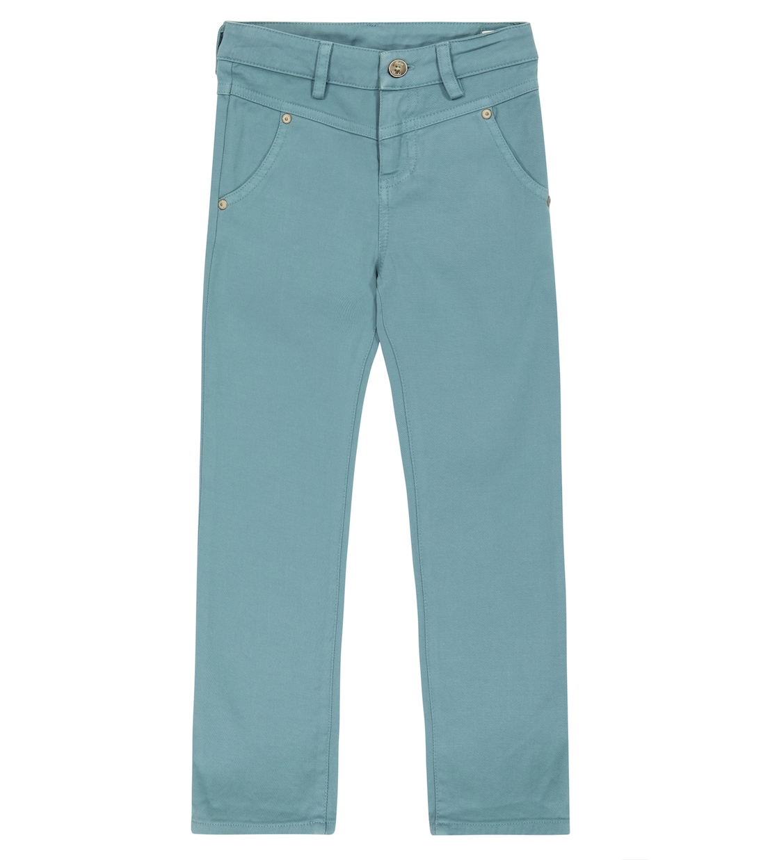 

Узкие брюки из смесовой хлопковой ткани Tartine et Chocolat, Vert De Gris