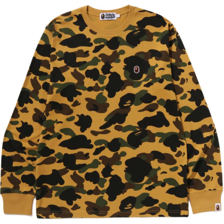 

Bape 1st Camo L/S футболка FW18 A BATHING APE, желтый