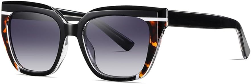 

Коричневые поляризованные солнцезащитные очки с леопардовым принтом, ацетатные солнцезащитные очки для женщин, летний стиль, защита от УФ-излучения UV400 VFDHN, Black Leopard Gray