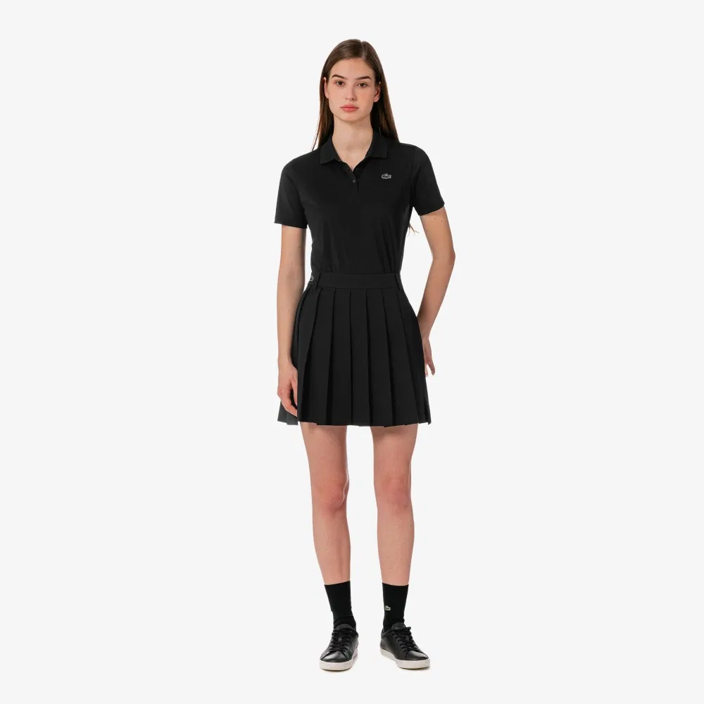 Юбка для гольфа Lacoste плиссированная, чёрная — фото 4