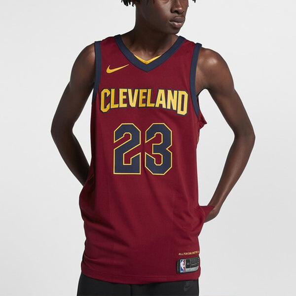 Спортивная футболка lebron james cleveland cavaliers icon edition authentic au red Nike, красный — фото 3