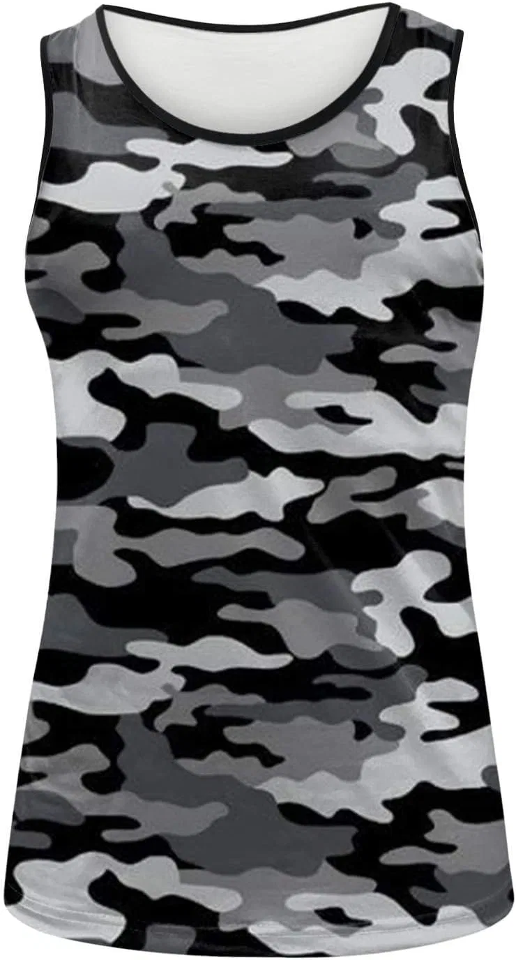 Мужской топ-майка для фитнеса, камуфляж, A01_camouflage — фото 3