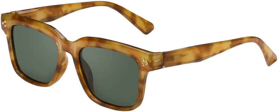 

Модные поляризованные солнцезащитные очки для мужчин, классический винтажный стиль, защита от бликов и УФ-излучения, солнцезащитные очки для женщин HYYZZC, 001 Green Lens