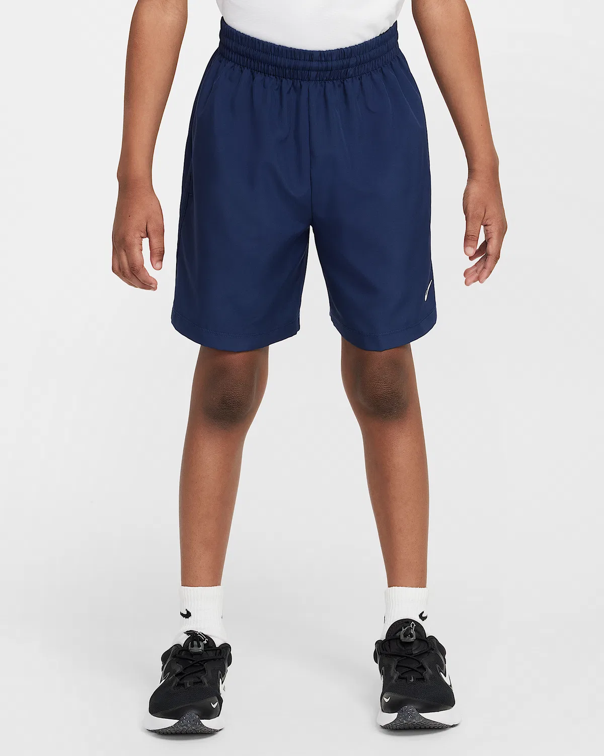 Детские тренировочные шорты Nike Dri-FIT Big Kids' Multi, Midnight Navy/White