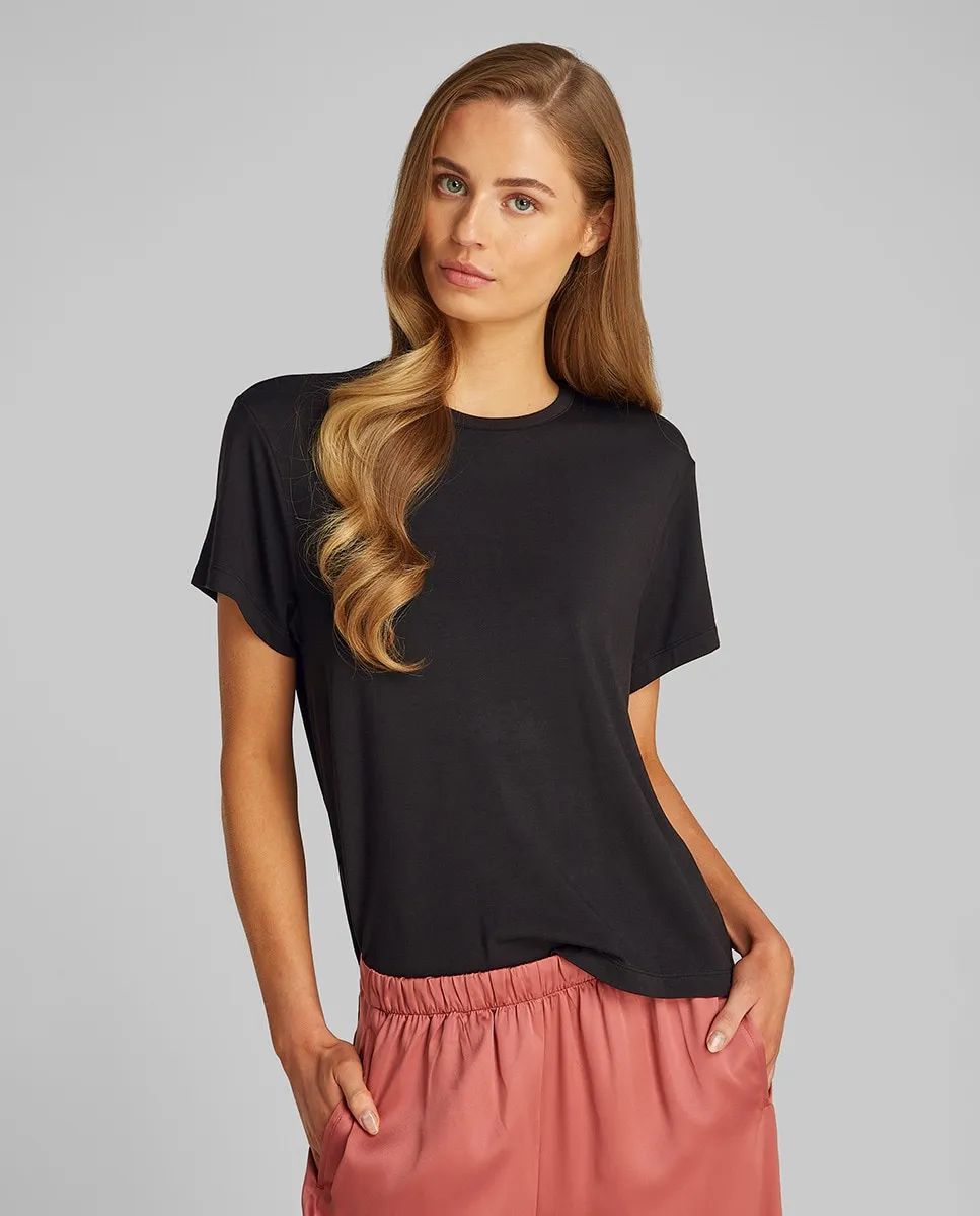

Футболка с коротким рукавом из УЛЬТРА-МЯГКОГО МОДАЛА Calvin Klein, черный