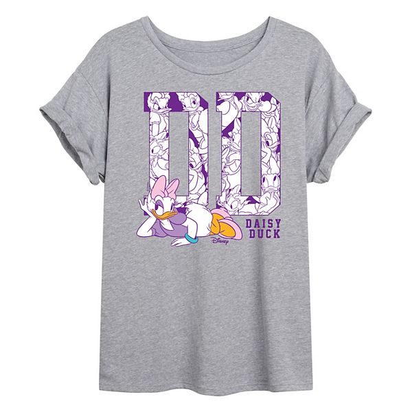 

Футболка Juniors Daisy Duck Monogram oversized Disney, Heather Gray