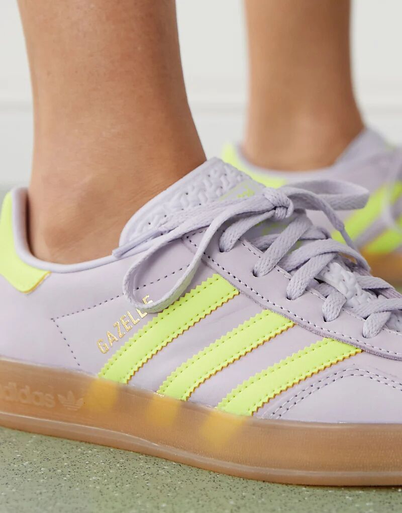 Кроссовки Gazelle Indoor в сиреневом цвете adidas Originals — фото 4
