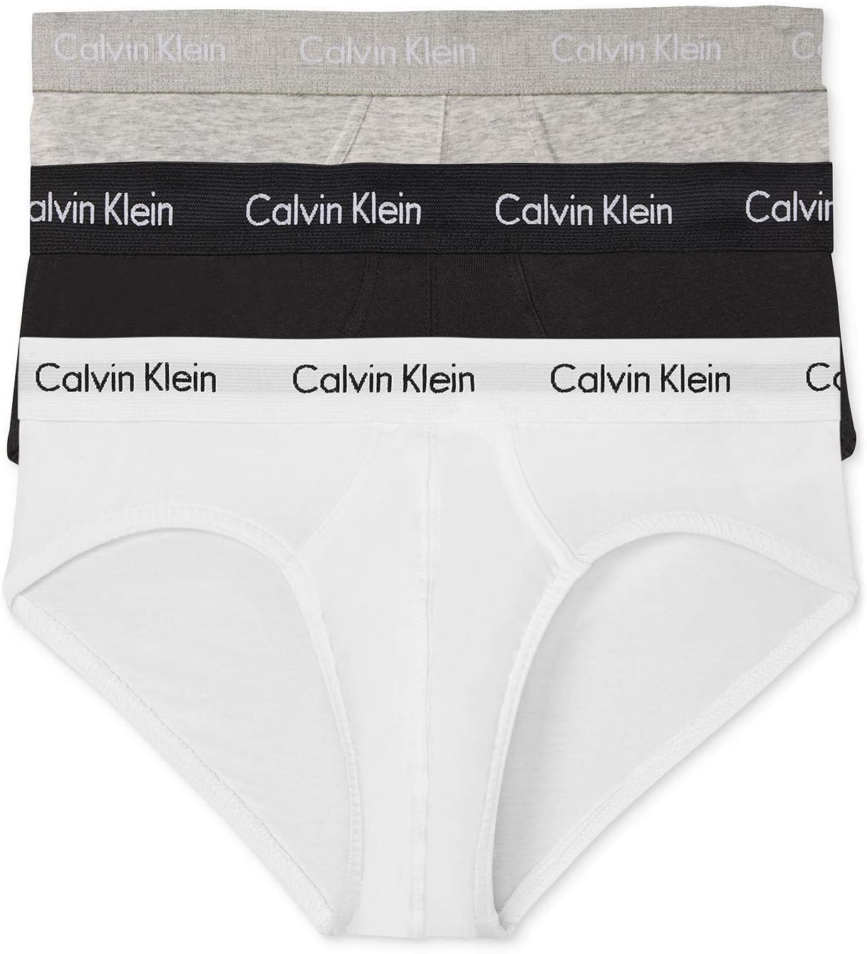 

Комплект из 3 мужских трусов-брифов Calvin Klein из хлопка и эластичного материала, Grey, Black, White