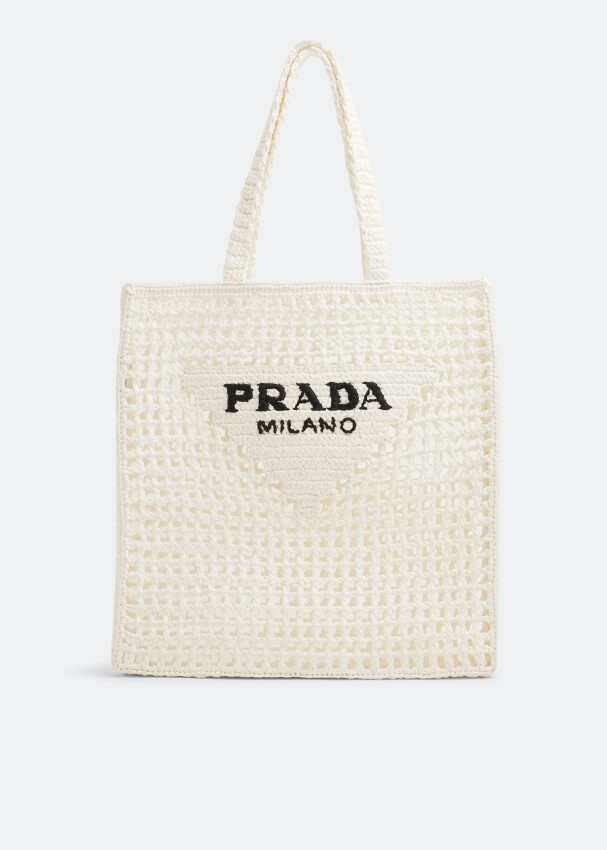 

Сумка-тоут Prada Raffia, белый
