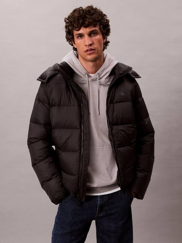 

Пуховик с капюшоном и молнией спереди Monogram Calvin Klein