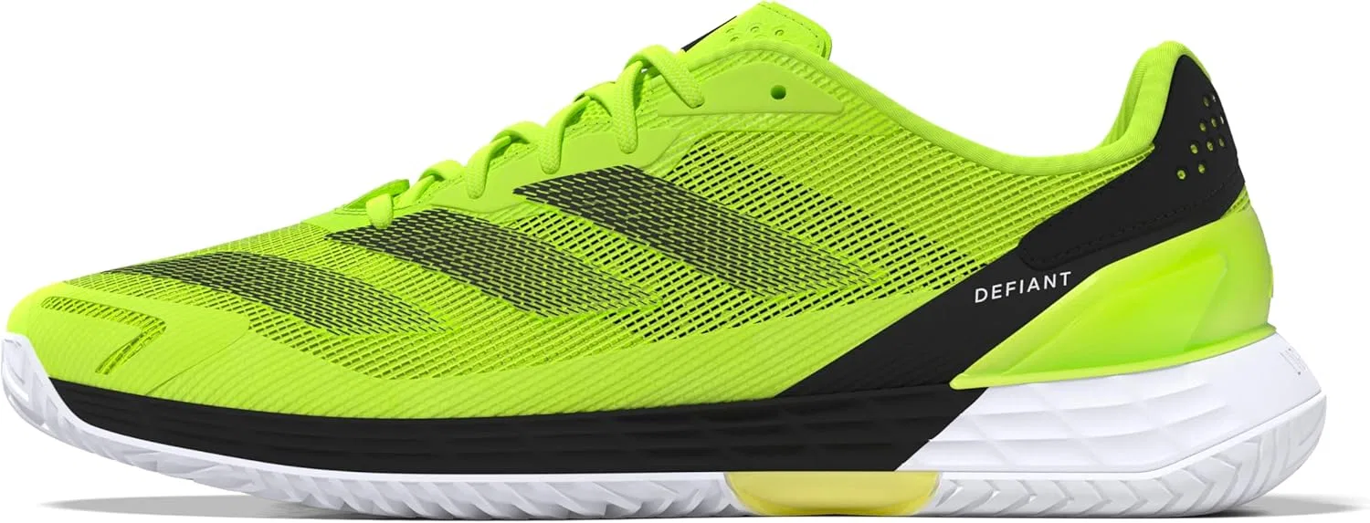 Кроссовки теннисные adidas Defiant Speed 2, Black/Iron Metallic/Lucid Lemon — фото 3