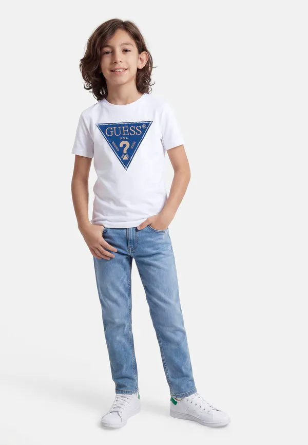 Детская футболка с коротким рукавом и принтом Guess, Pure White