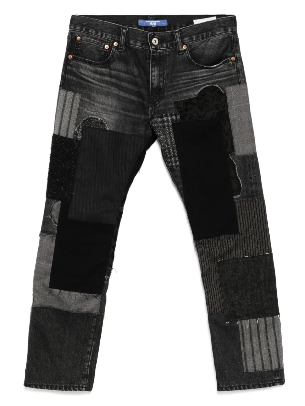 

Junya Watanabe MAN джинсы в технике пэчворк, черный