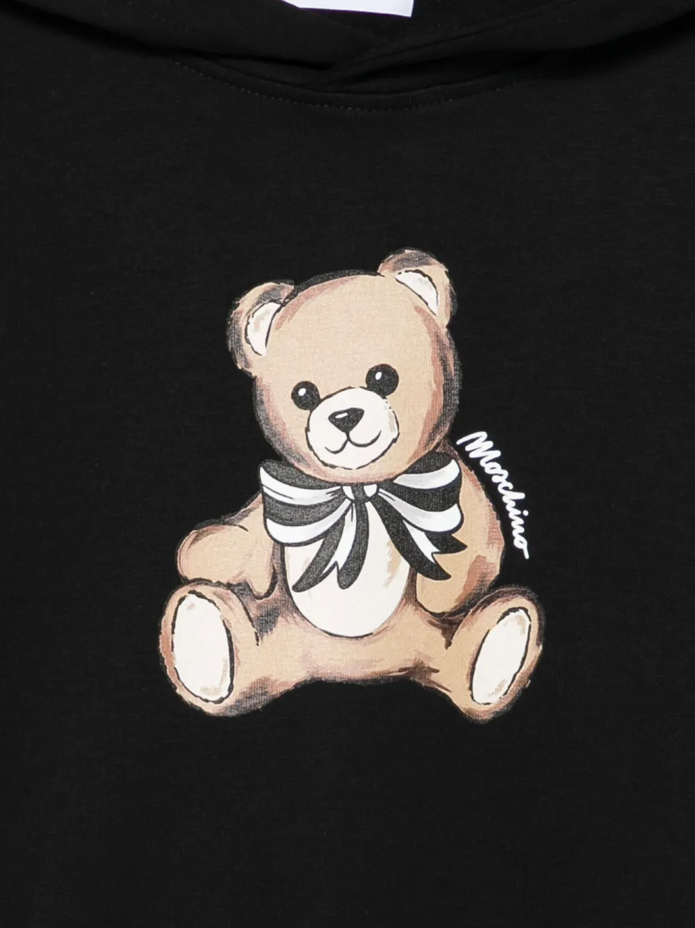 Толстовка с капюшоном и принтом Тедди Moschino Kids, черный — фото 3