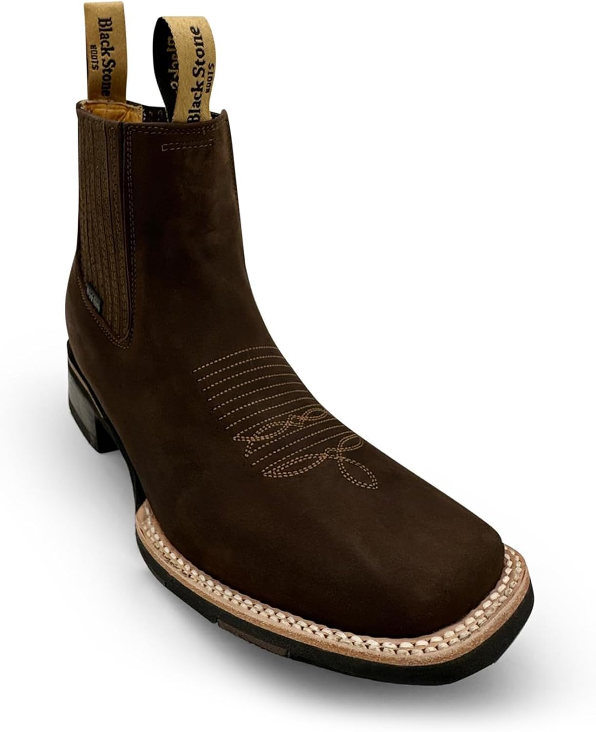 

Мужские кожаные короткие ботинки Western Shops с квадратным носком и резиновой подошвой The Western Shops, Crazy Café