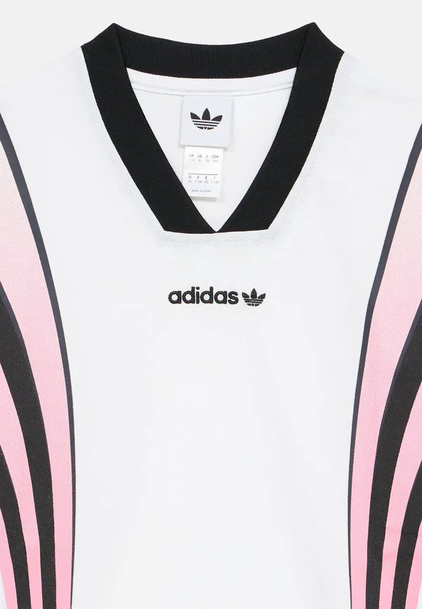 Свободная футболка унисекс с принтом "летучая мышь" santiago junior Adidas Originals, White/Bliss Pink — фото 3