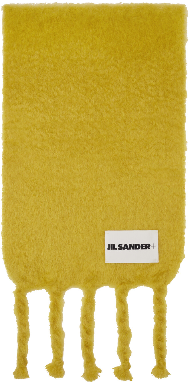 

Желтый однотонный шарф Jil Sander