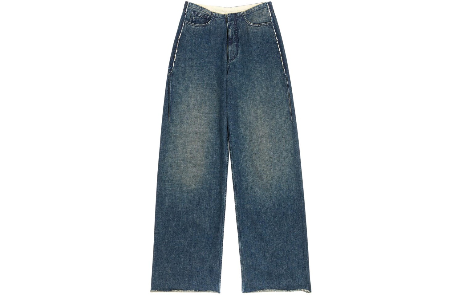 

Джинсы женские Mm6 Maison Margiela с эффектом потертости, синий