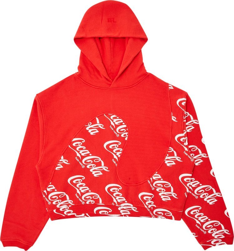 

Худи ERL Coca Cola Swirl 'Red', красный