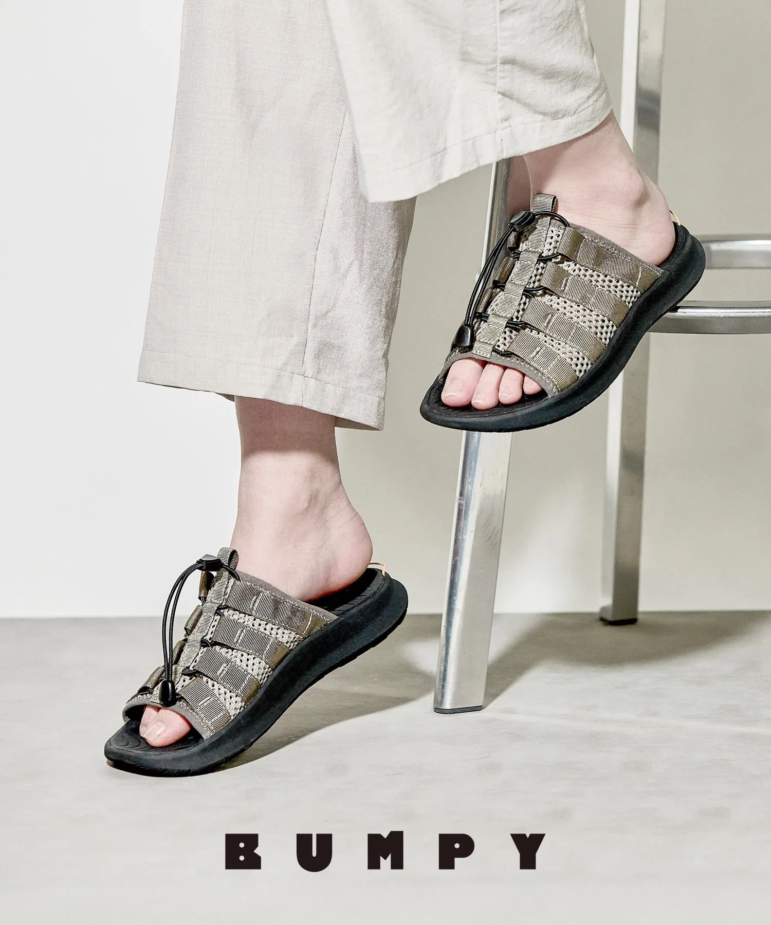 Унисекс сандалии BUMPY PACKABLE оливковые