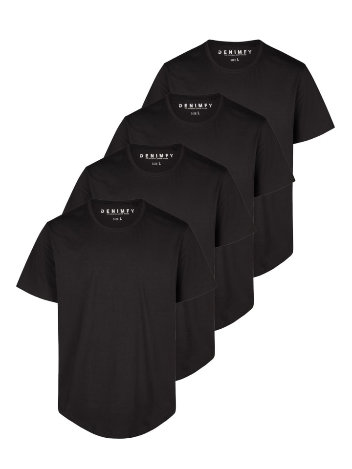 

Футболка DFPaco, упаковка из 4 шт., черного цвета DENIMFY, Черный, Футболка DFPaco, упаковка из 4 шт., черного цвета DENIMFY