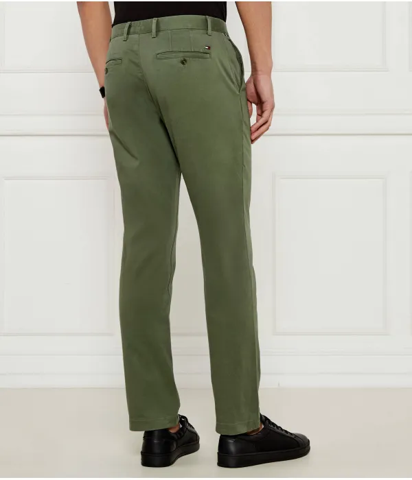 Брюки чинос Denton Regular fit Tommy Hilfiger, зеленый — фото 4