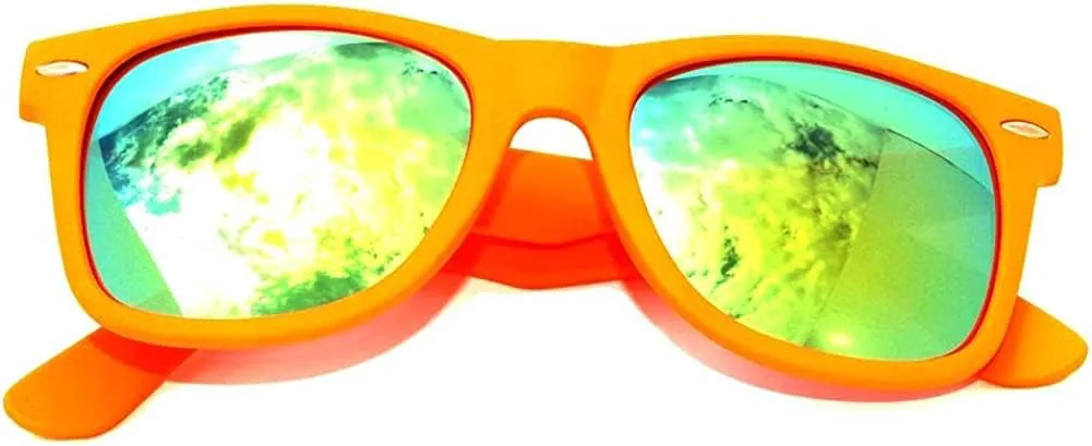 

Солнцезащитные очки OWL в стиле ретро-винтаж для женщин и мужчин, матовые прямоугольные, с защитой от УФ-излучения, с цветными зеркальными линзами, Orange