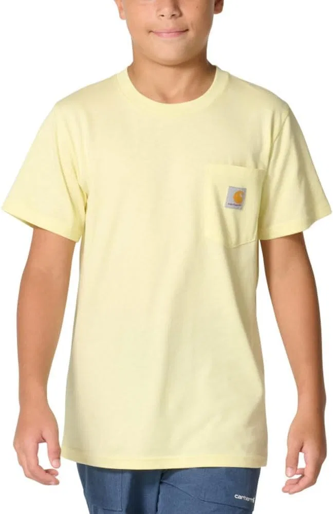 Футболка детская с карманом, хлопок, Carhartt, Wax Yellow