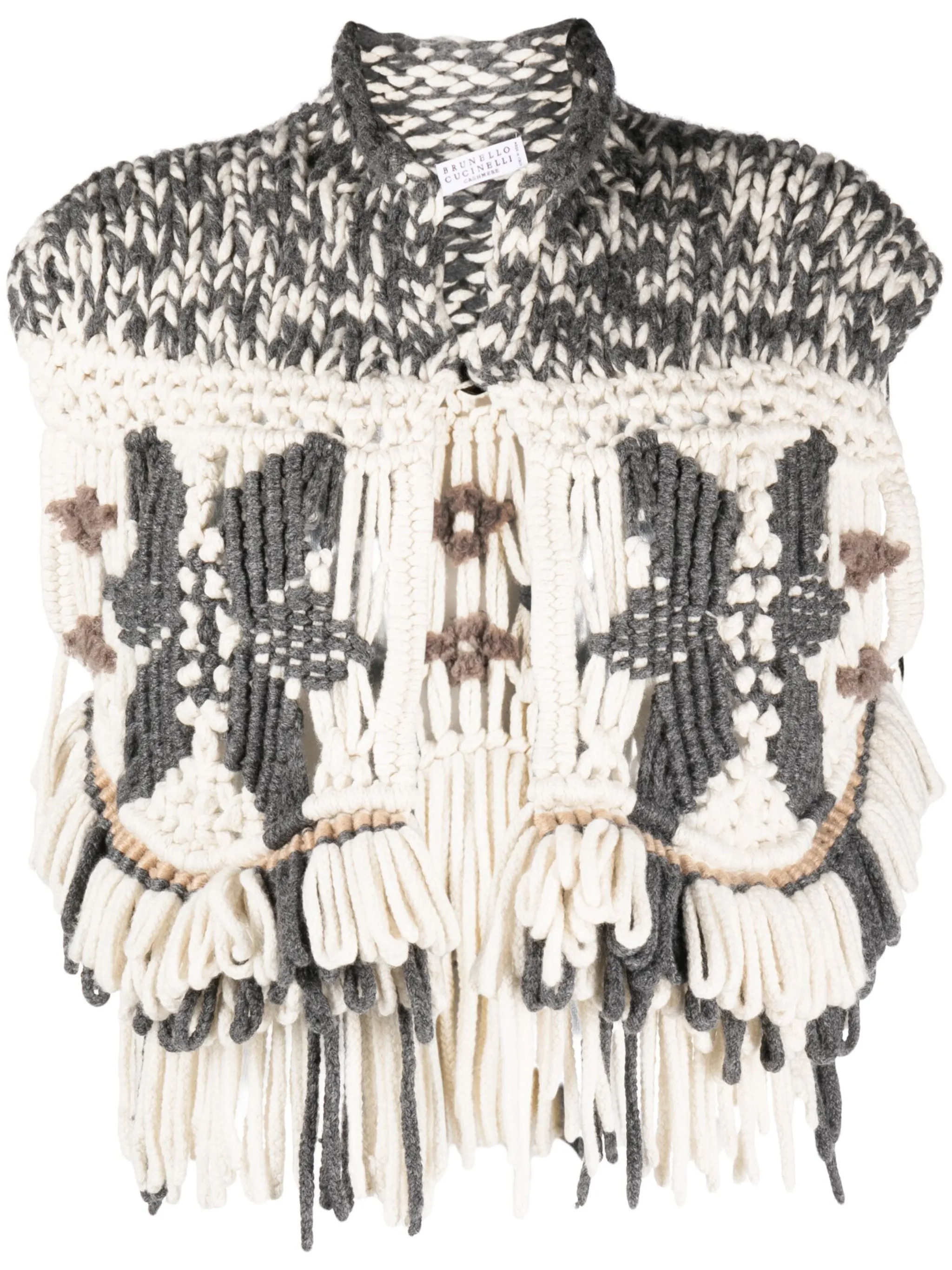 

Кардиган с вышивкой Brunello Cucinelli, белый