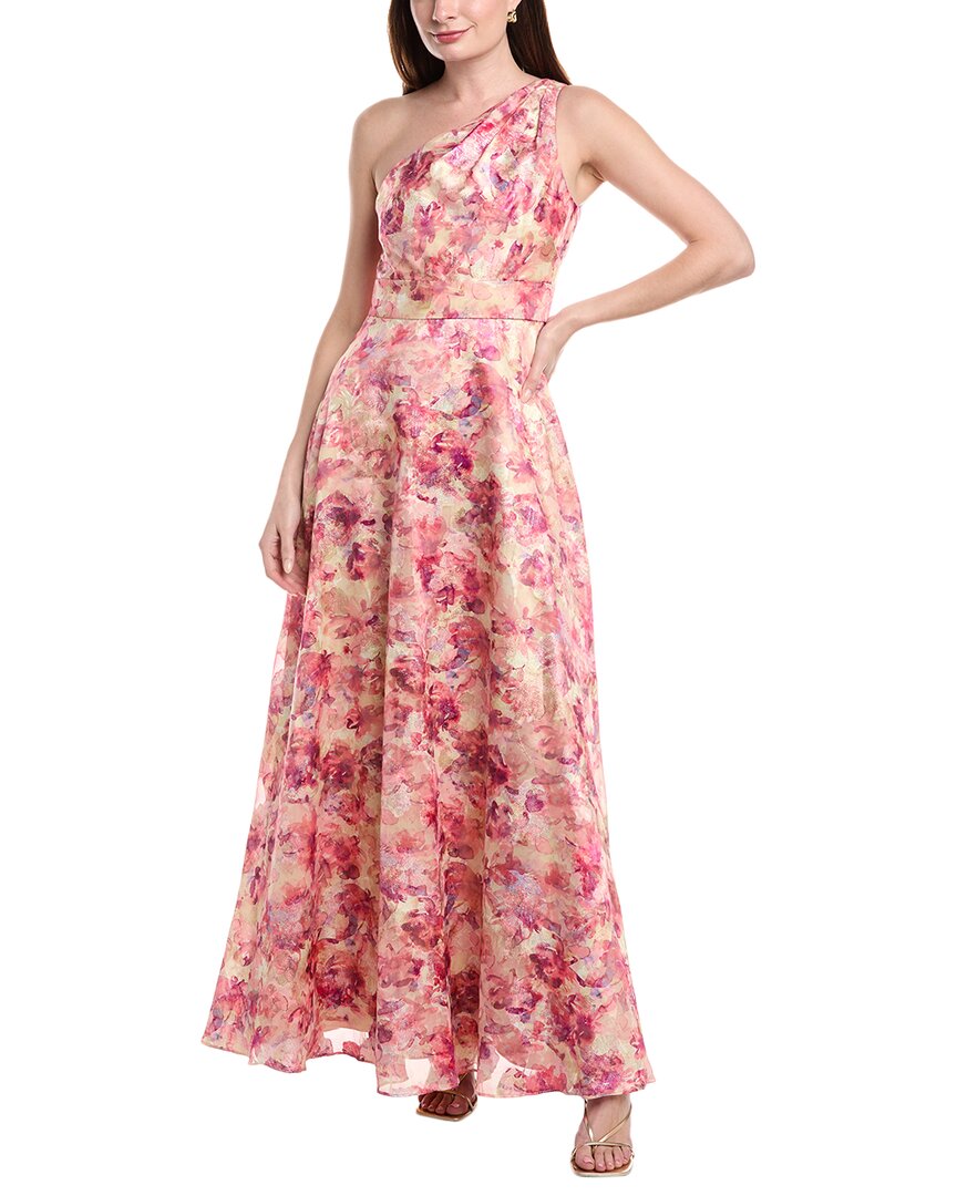 

Aidan Mattox Printed Jacquard Ballgown, красный