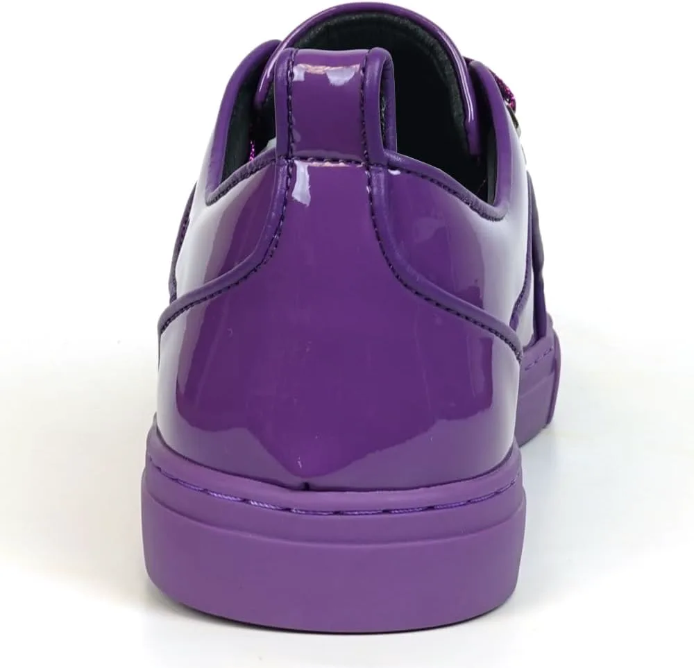 FI-2415-2 Patent Leather Cap tor Lace up Sneaker Fiesso by Aurelio Garcia, фиолетовый — фото 4