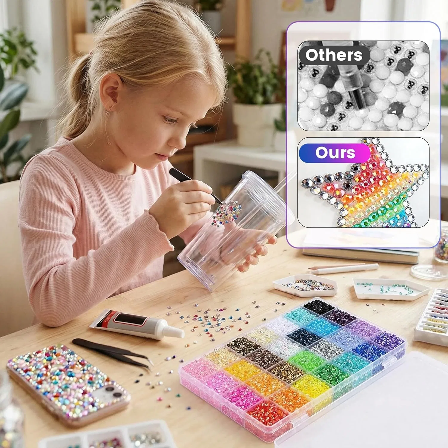 Набор стразов для рукоделия с 40 цветами от Bedazzler Kit Enitmor, 24 Colours — фото 3