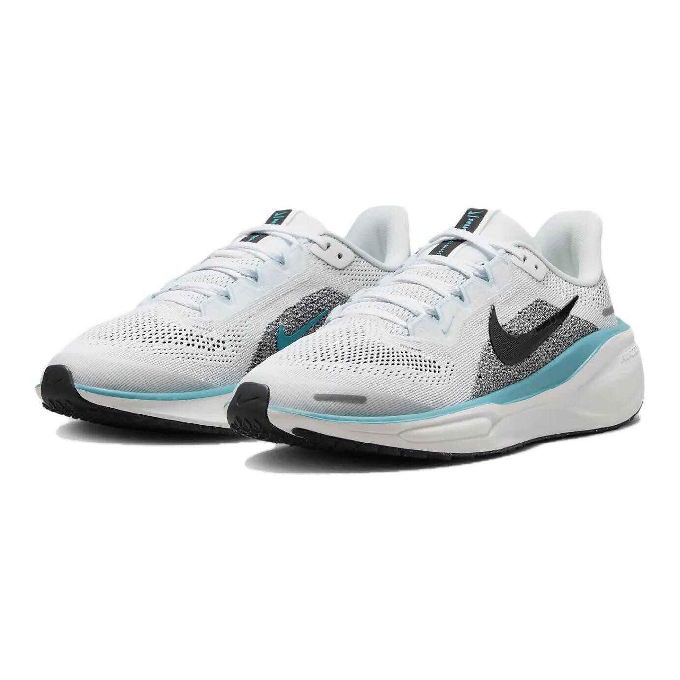 Кроссовки детские Pegasus 41 GS Low-top белые/пыльные кактусовые/ледниково-голубые/черные Nike, белый/синий — фото 3