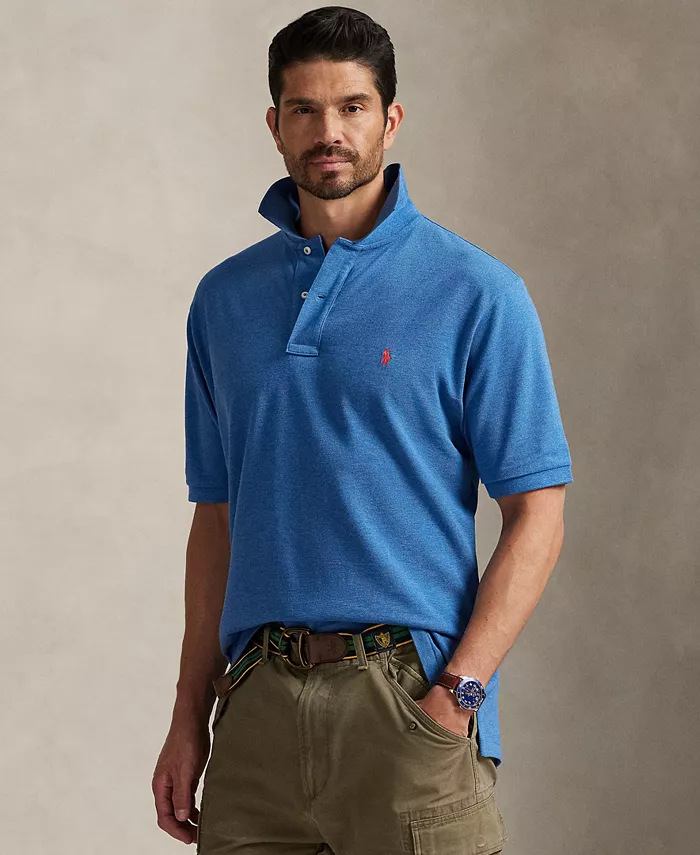 

Мужская рубашка-поло The Iconic Mesh для больших и высоких Polo Ralph Lauren, синий