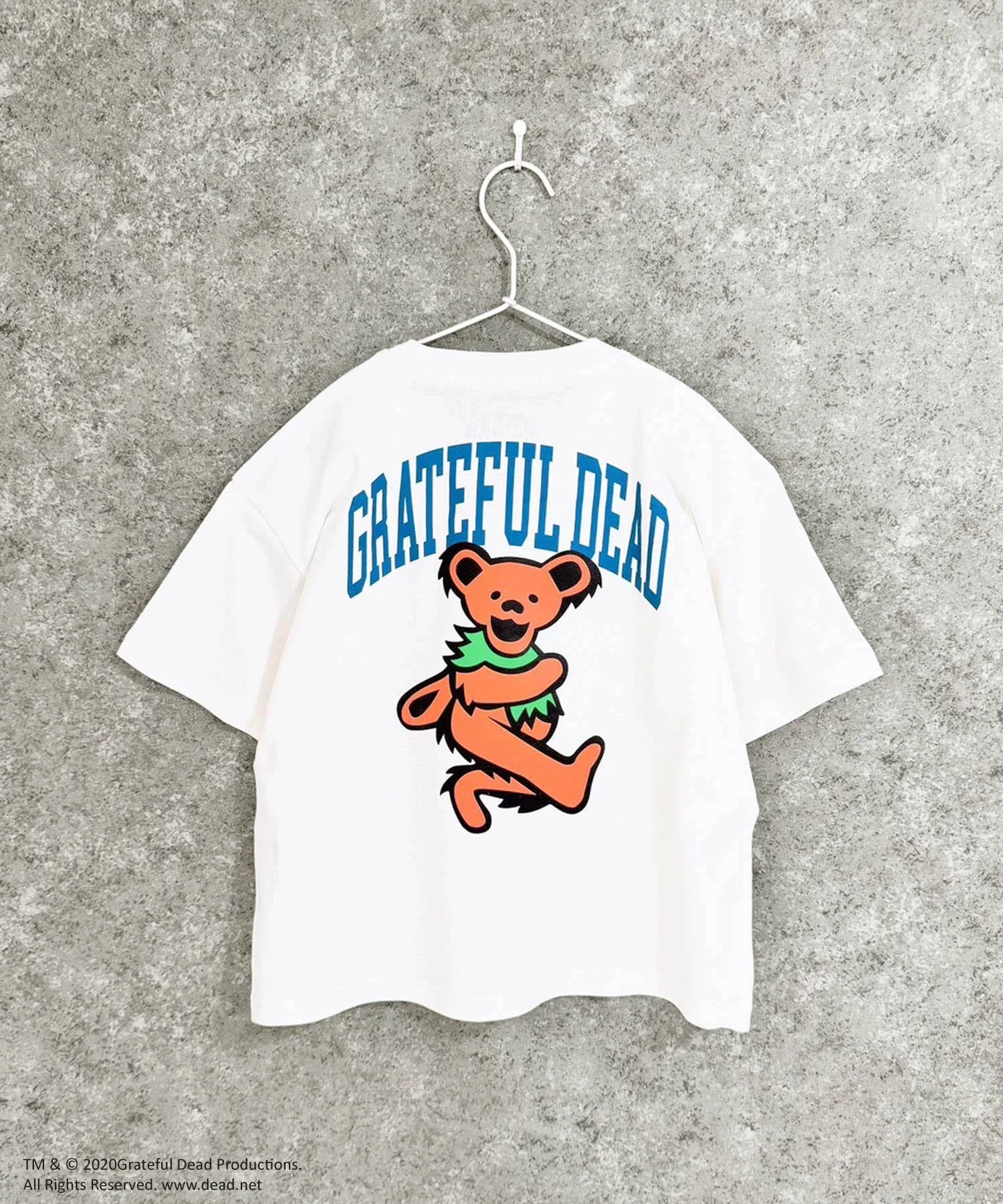 Детская футболка Grateful Dead с принтом Dancing Bear белая