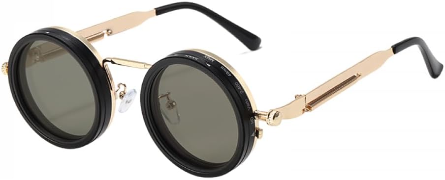 

Регулируемые солнцезащитные очки для мужчин и женщин, темные, с защитой от УФ-излучения, для рыбалки и вождения, в стиле ретро с антибликовым покрытием GFYFJXJT, Gold Frame