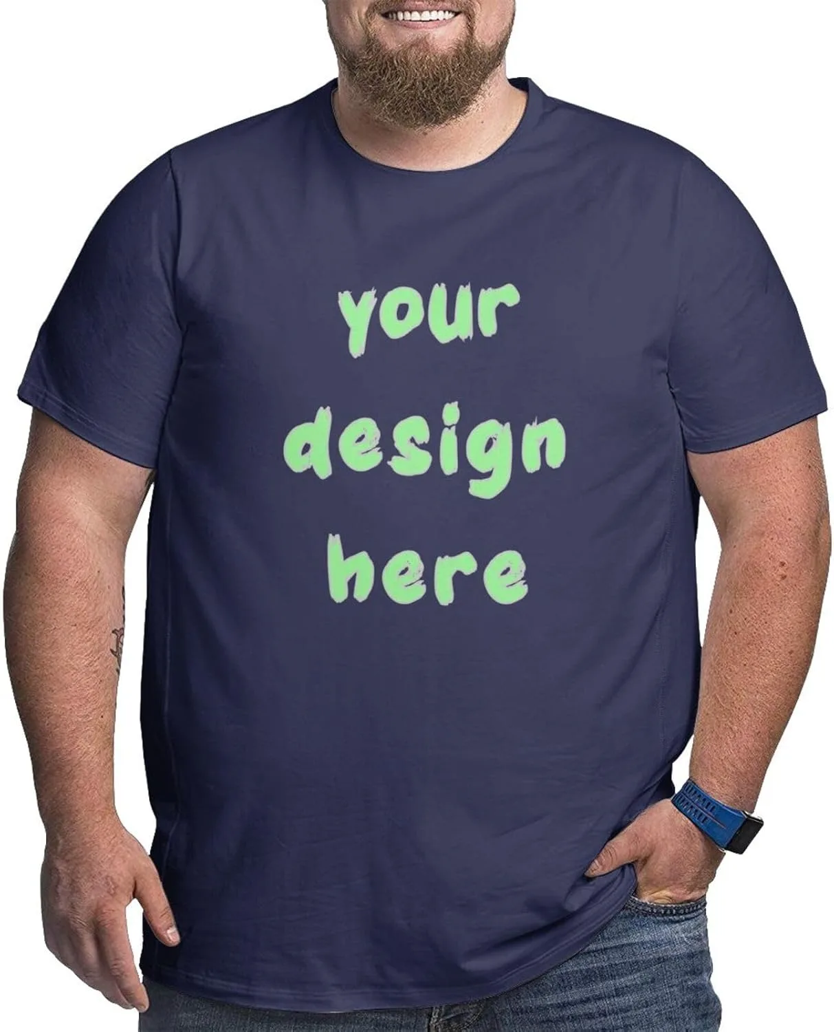 

Футболка Custom для мужчин Big 6XL с текстом