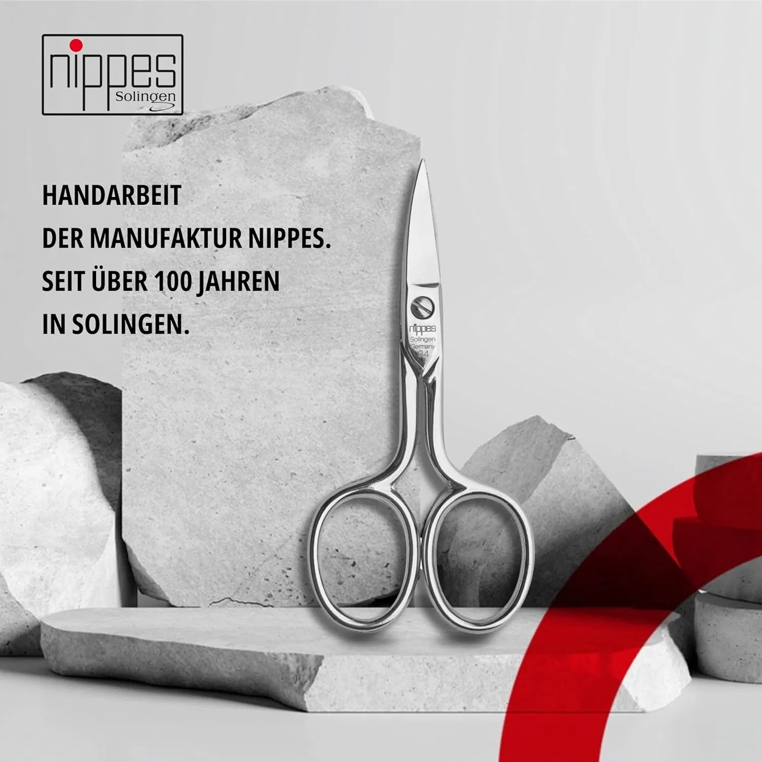 Профессиональные маникюрные ножницы Nippes Solingen из никелированной стали 9 см Nippes Solingen — фото 4