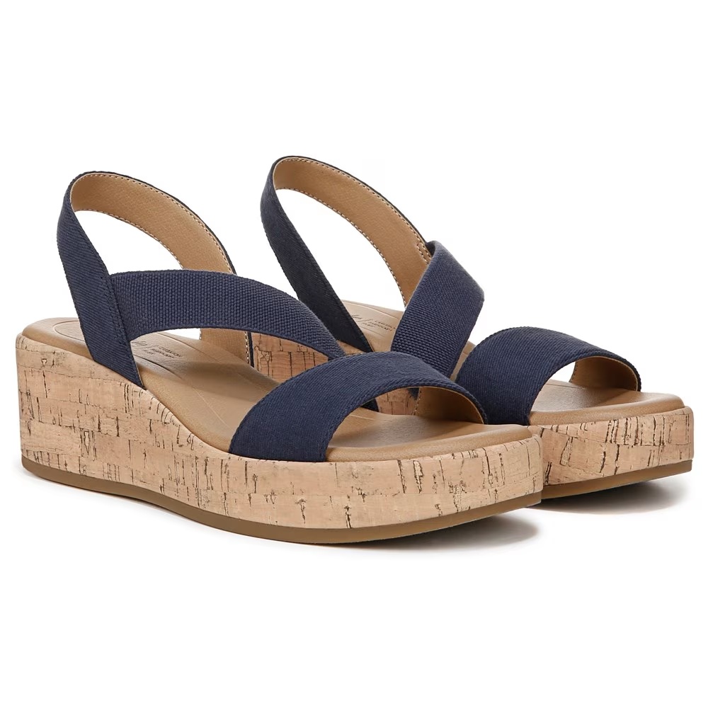 Босоножки на танкетке с ремешками Odette Lifestride, navy