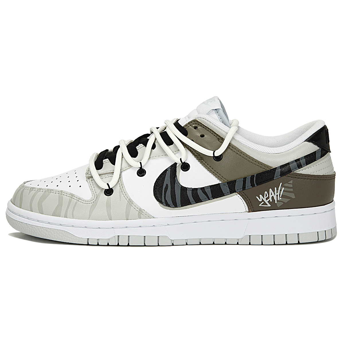 

Кроссовки Nike Dunk Skateboarding Shoes Men Low-top Brown/White, коричневый