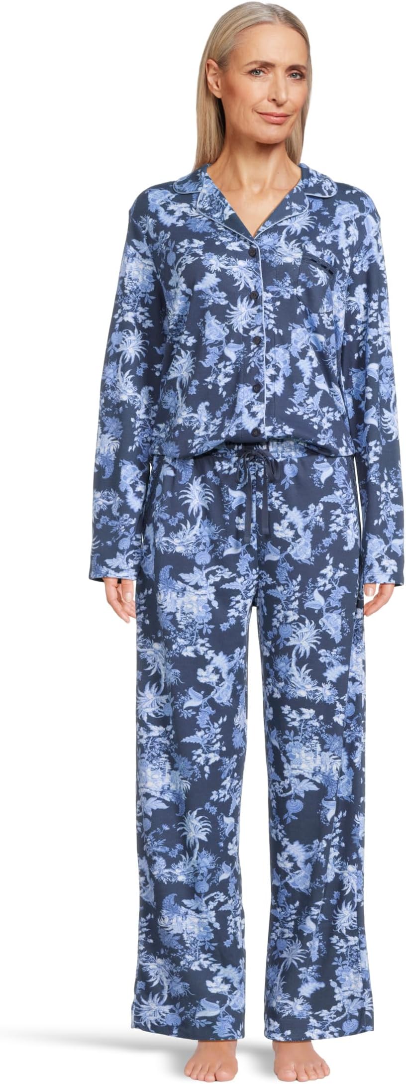 

Пижама Karen Neuburger Riviera Getaway Girlfriend PJ Set, цвет Midnight Toile