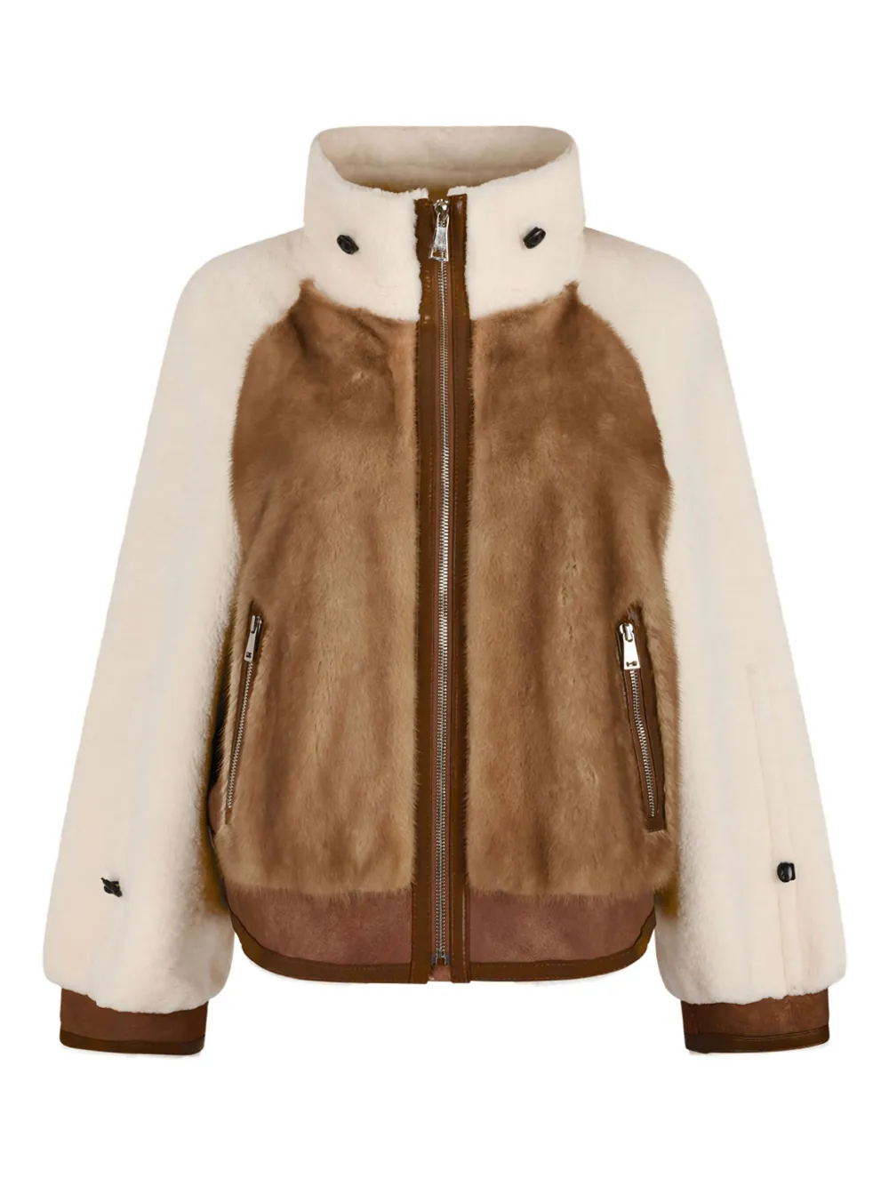 

Куртка с панелями на молнии Antonio Arnesano, коричневый