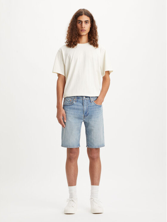 

Джинсовые шорты прямого кроя Levi's, синий