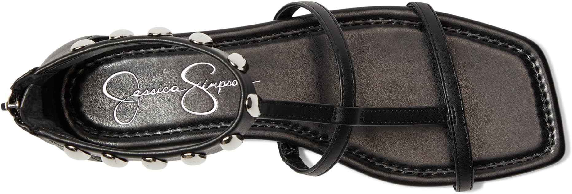 Сандалии Jessica Simpson Elusta Studded T-strap Sandals, черный — фото 2