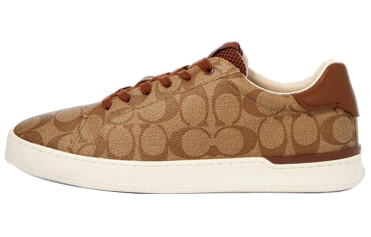 

COACH Стильные низкие кроссовки для скейтбординга Clip Low Top, мужские, коричневые