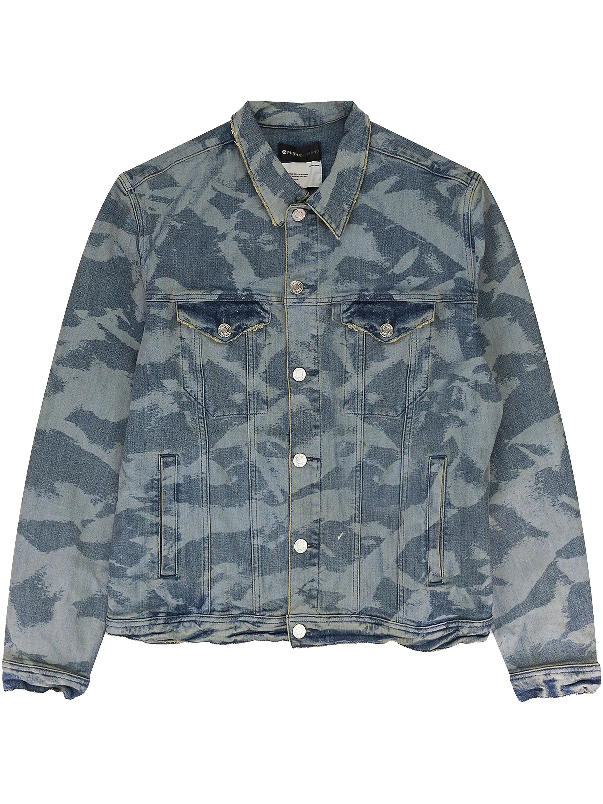 

Джинсовая куртка с жатым эффектом Purple Brand, синий