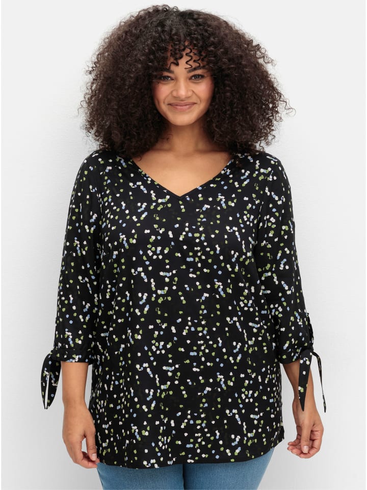 

Sheego Черная туника с узором