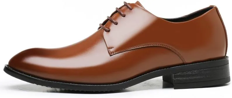

Классические оксфорды для мужчин из кожи, деловые, свадебные, официальные туфли, модные, с заостренным носком, на шнуровке, броги NIGXWNS, коричневый
